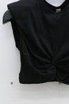 OUDE WAAG shoulder padding new knitted jacket OW-23SS-TP04 black